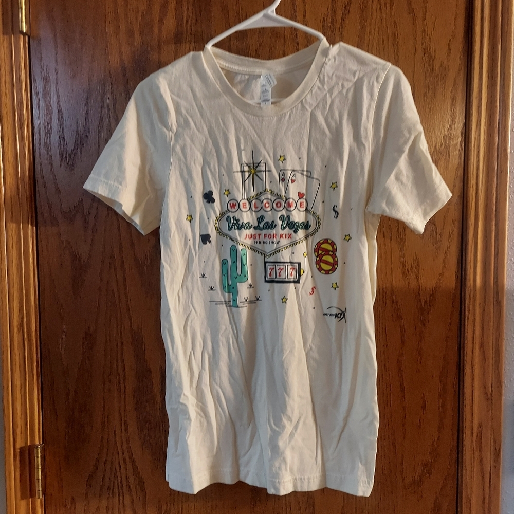 Bella Canvas Cream Kids Tee with Las Vegas Printor Kix Dance